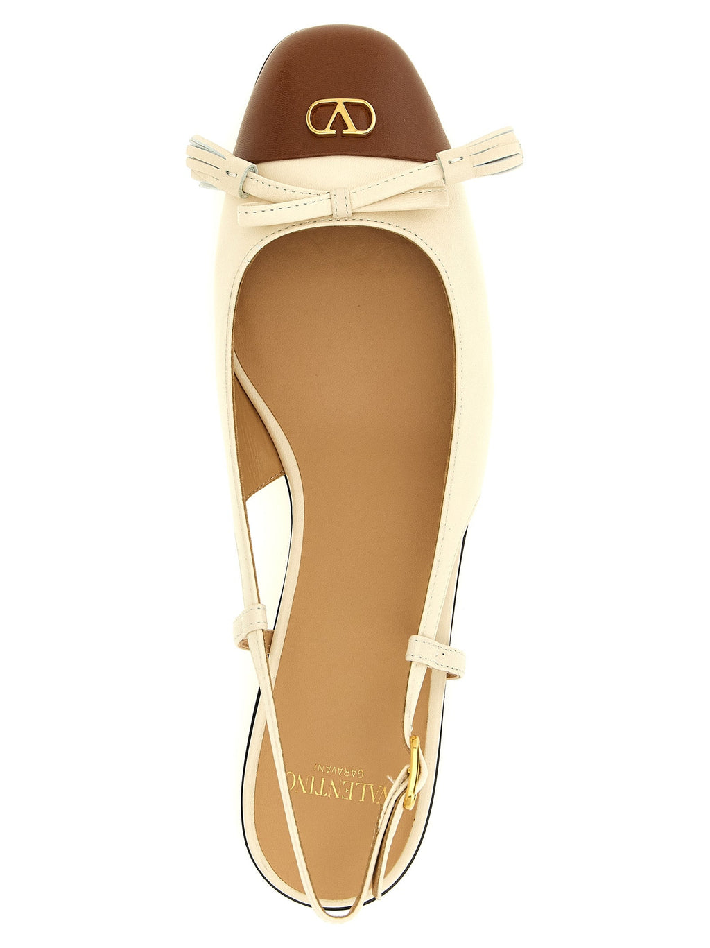 Valentino Garavani Black Leather Ballet Flats