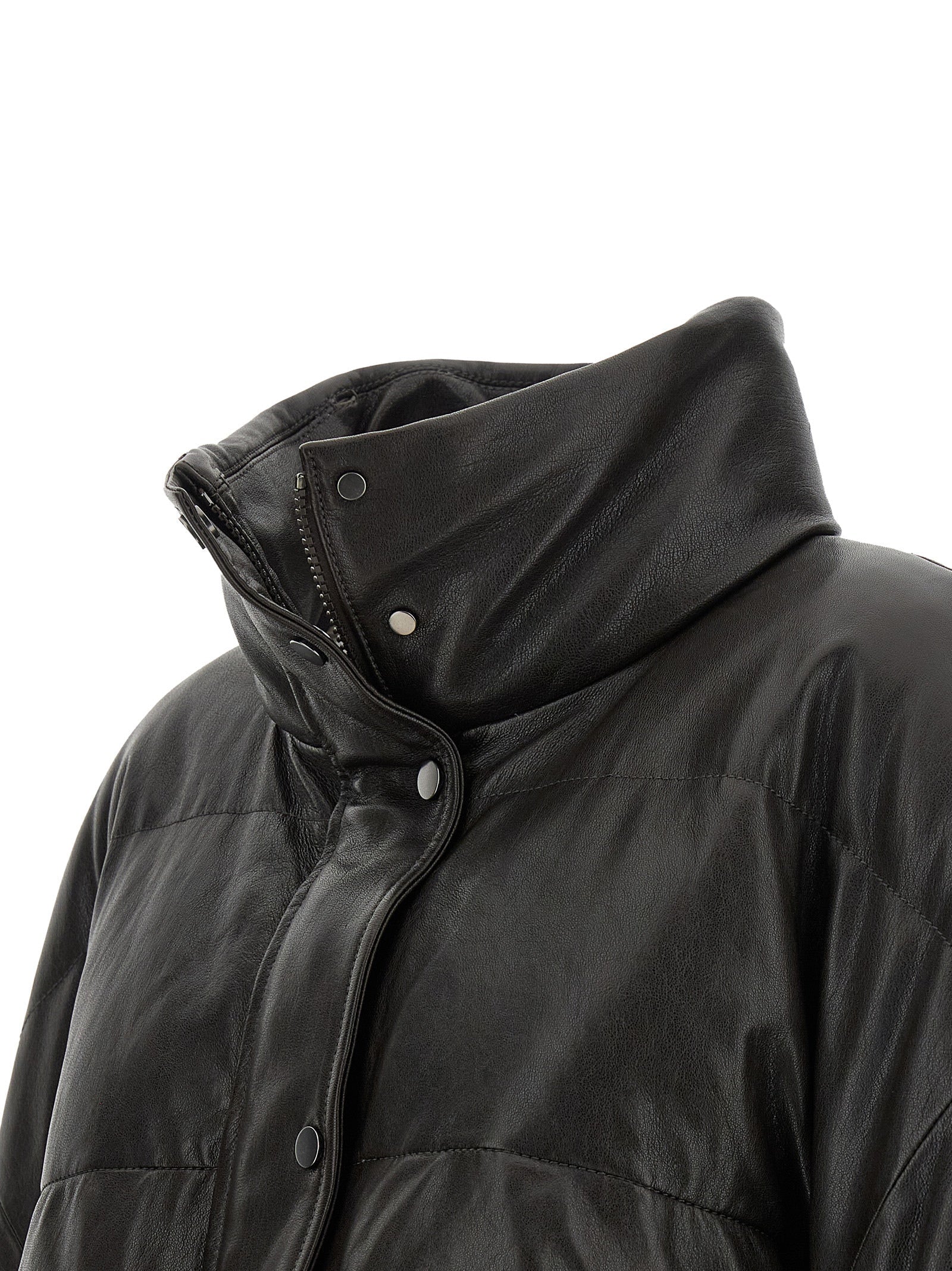 Brunello Cucinelli Brown Lamb Leather Leather Jacket