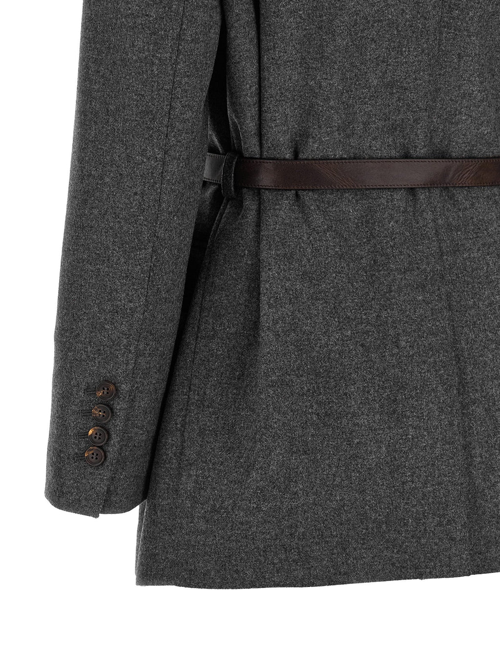 Brunello Cucinelli Gray Virgin Wool Blazer Brunello Cucinelli
