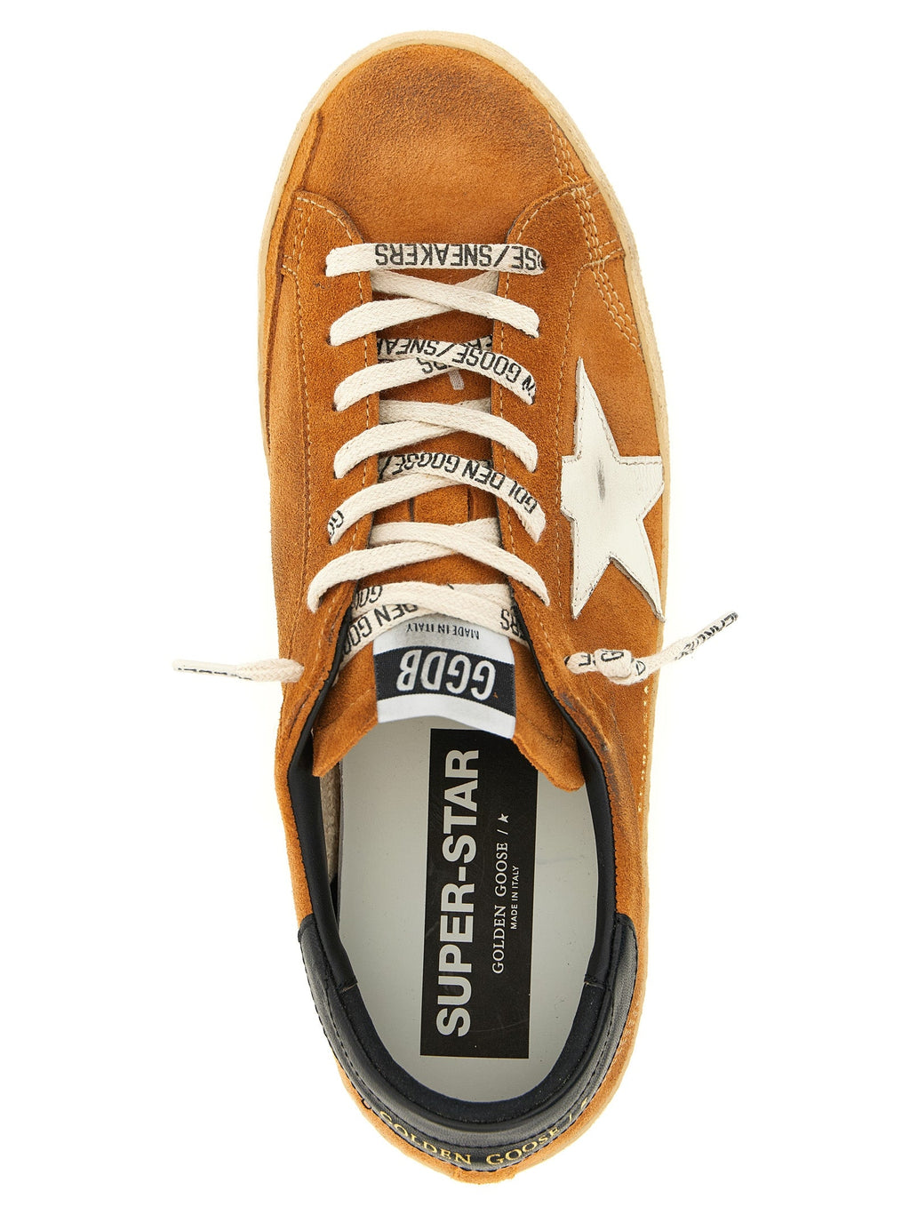 Golden Goose Orange Cowhide Low Top Sneakers Golden Goose