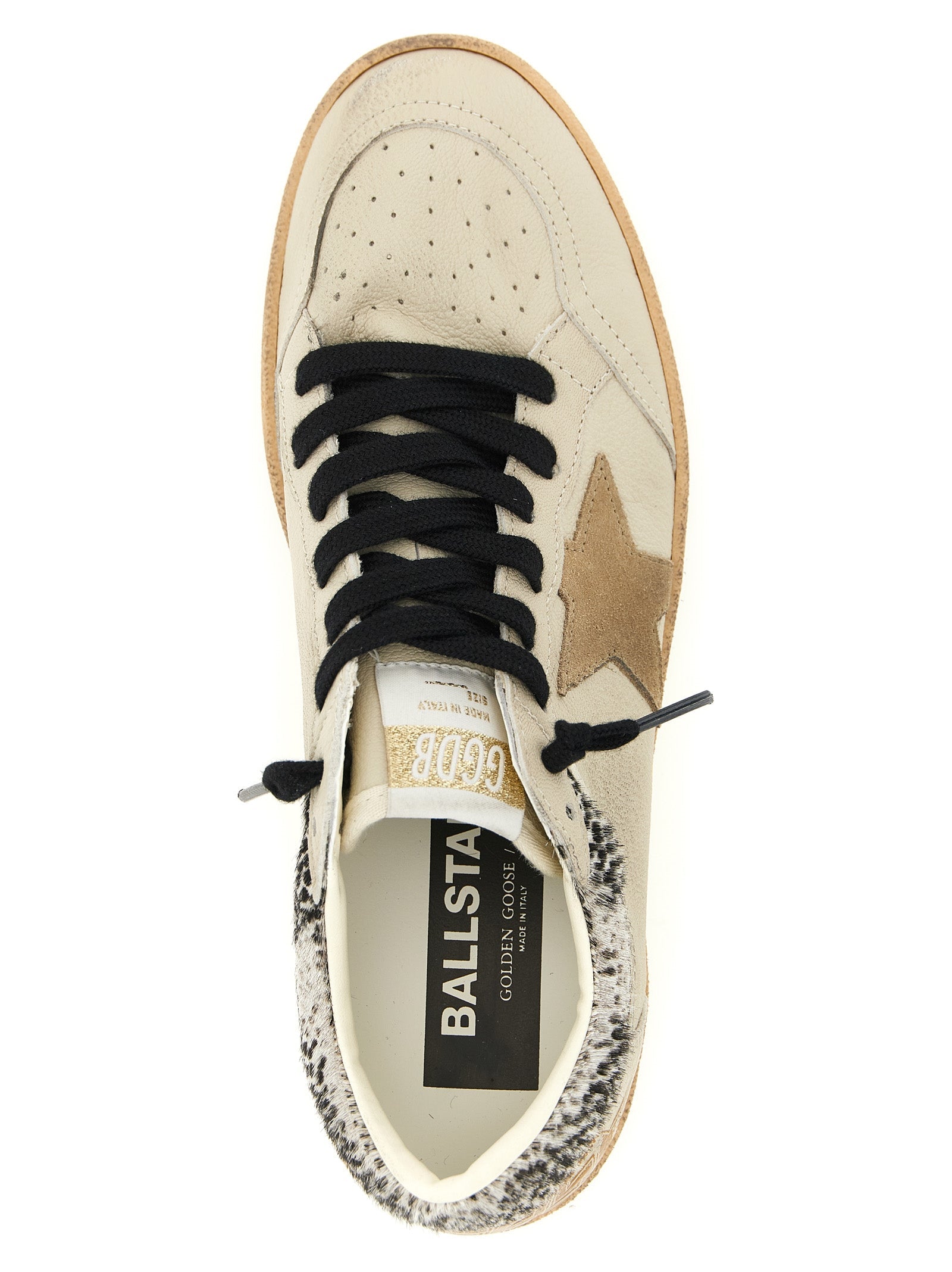 Golden Goose Beige Goatskin Low Top Sneakers Golden Goose