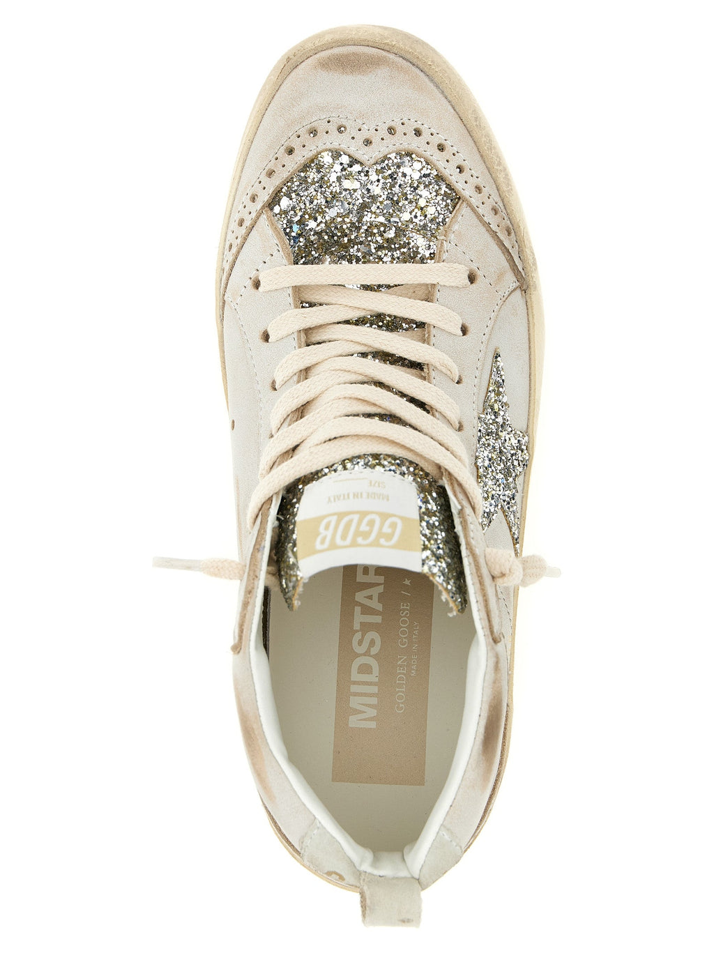 Golden Goose Beige Leather High Top Sneakers Golden Goose