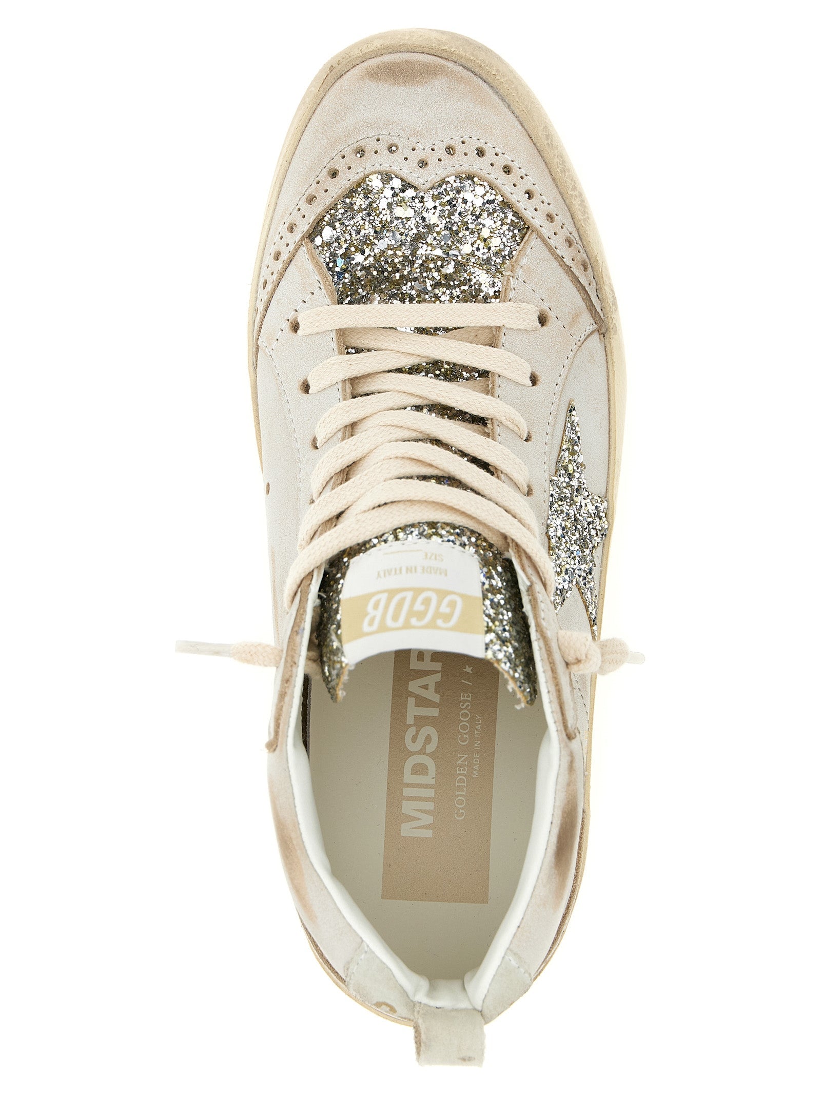 Golden Goose Beige Leather High Top Sneakers Golden Goose