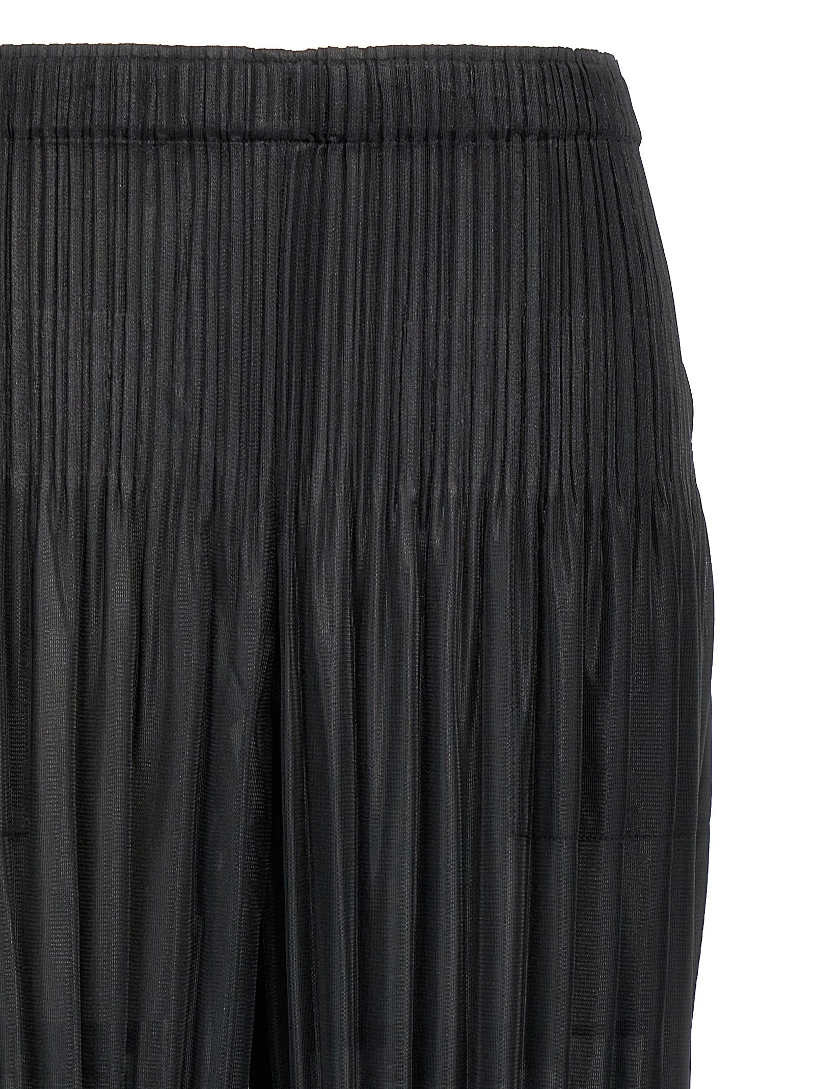 PLEATS PLEASE ISSEY MIYAKE Black Polyester Casual Pants
