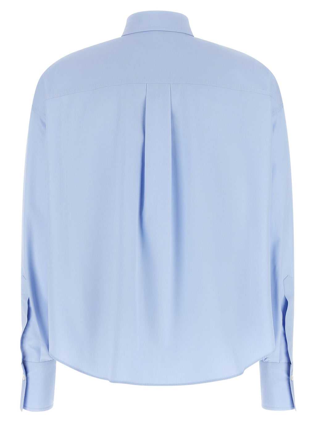 Brunello Cucinelli Blue Cotton Blouse Brunello Cucinelli