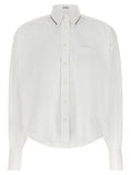 Brunello Cucinelli White Cotton Blouse Brunello Cucinelli