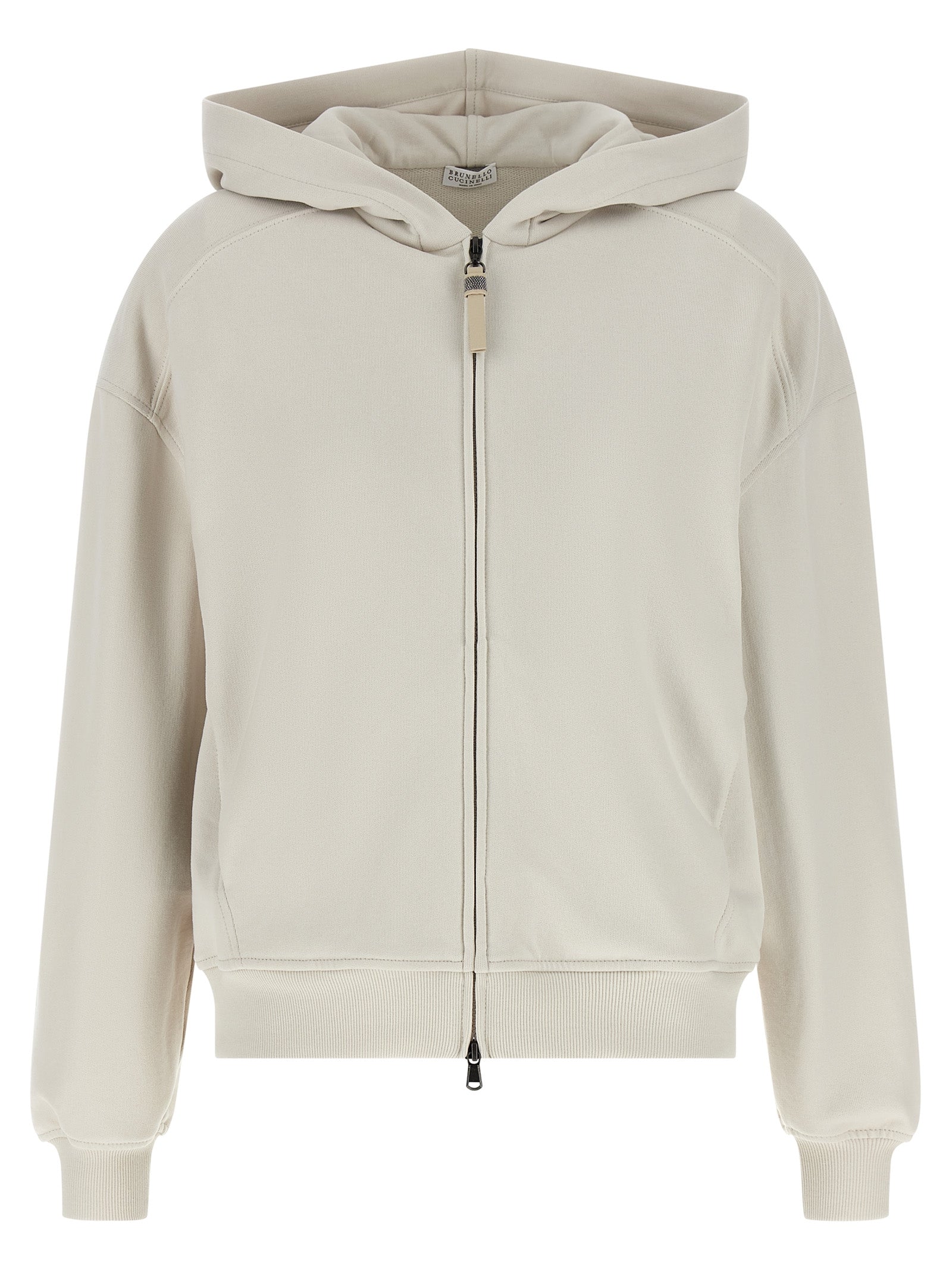 Brunello Cucinelli Beige Cotton Sweatshirt Brunello Cucinelli