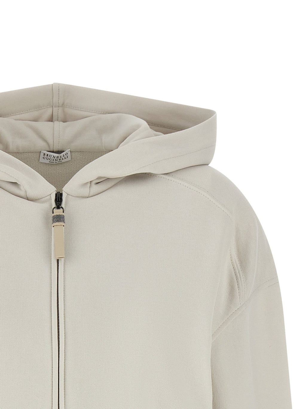 Brunello Cucinelli Beige Cotton Sweatshirt Brunello Cucinelli