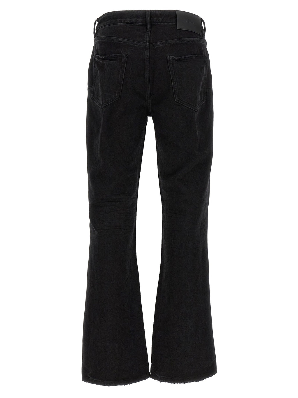 PURPLE Black Cotton Flared Jeans PURPLE