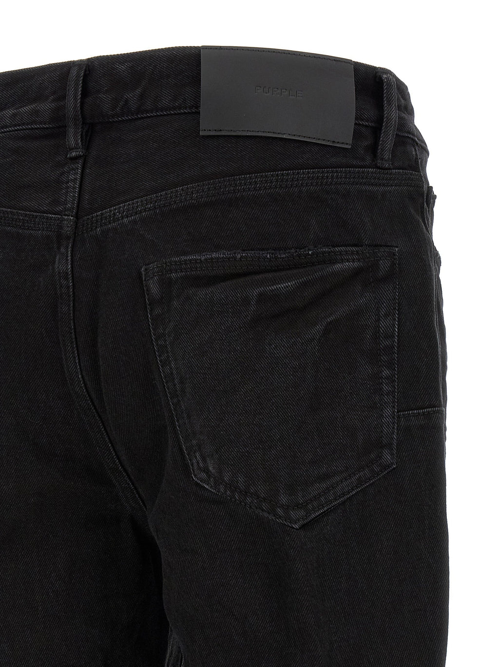 PURPLE Black Cotton Flared Jeans PURPLE
