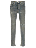 PURPLE Blue Cotton Slim Fit Jeans PURPLE