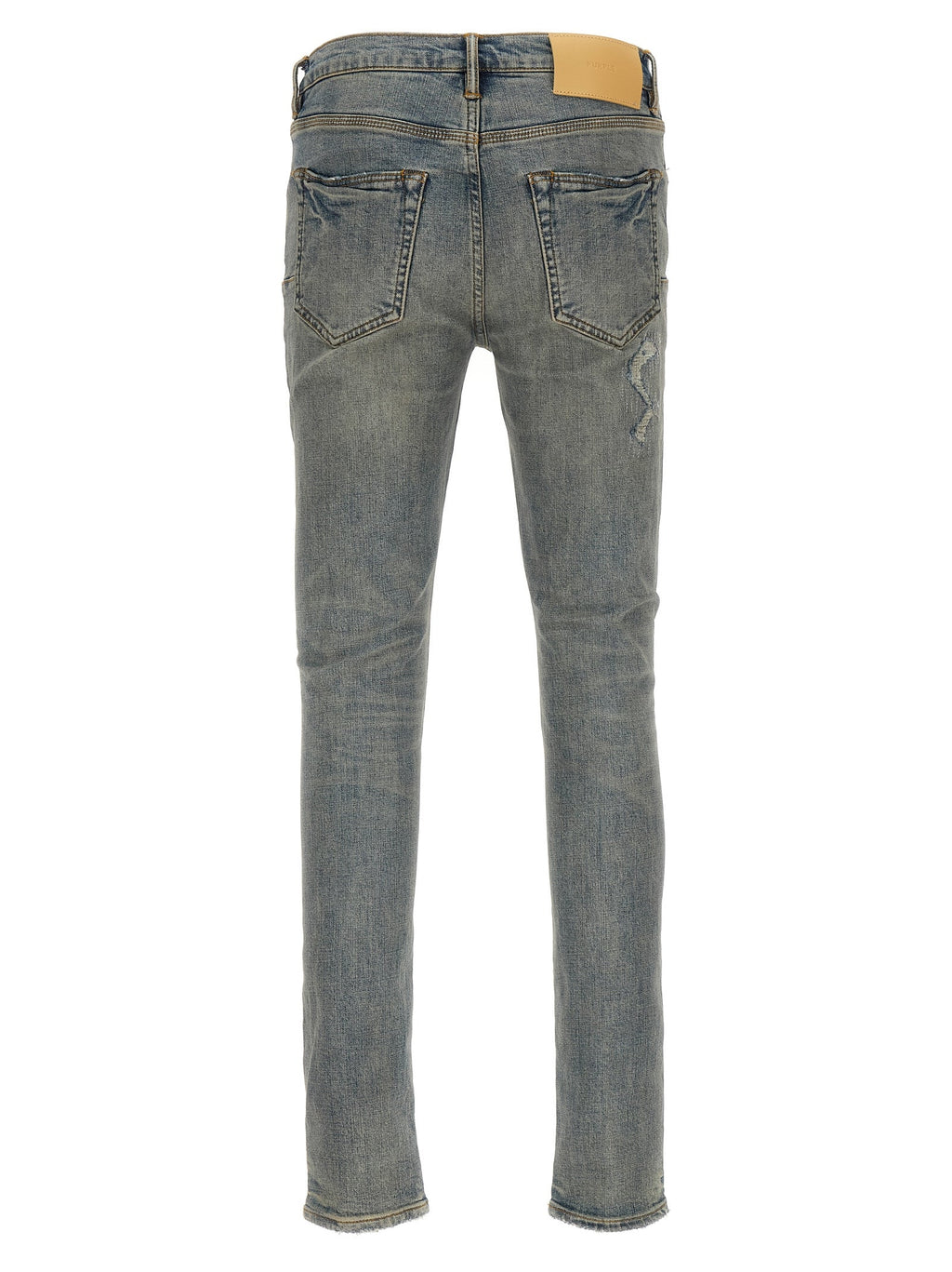 PURPLE Blue Cotton Slim Fit Jeans PURPLE