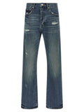 PURPLE Blue Cotton Straight-Leg Jeans PURPLE