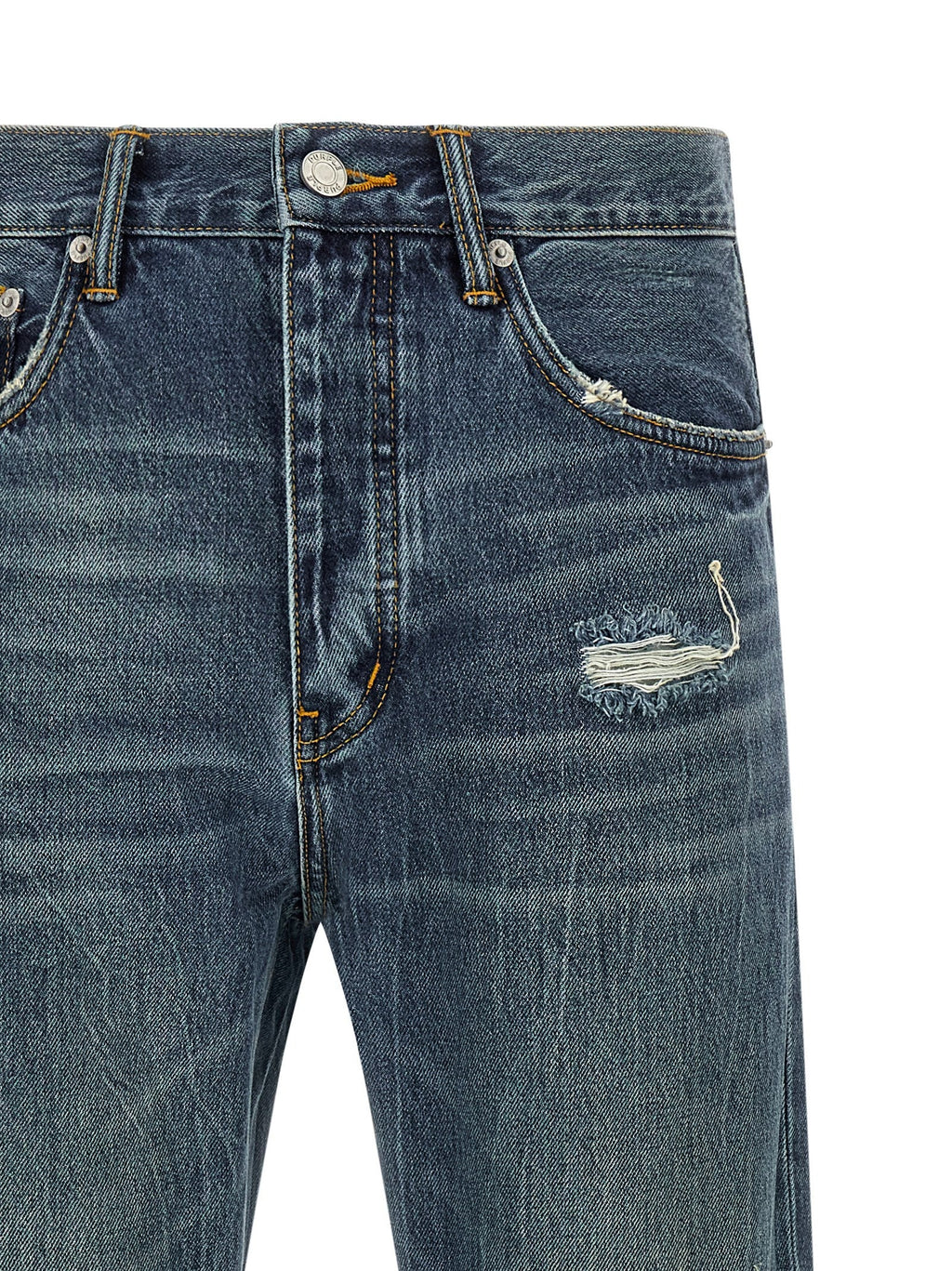 PURPLE Blue Cotton Straight-Leg Jeans PURPLE