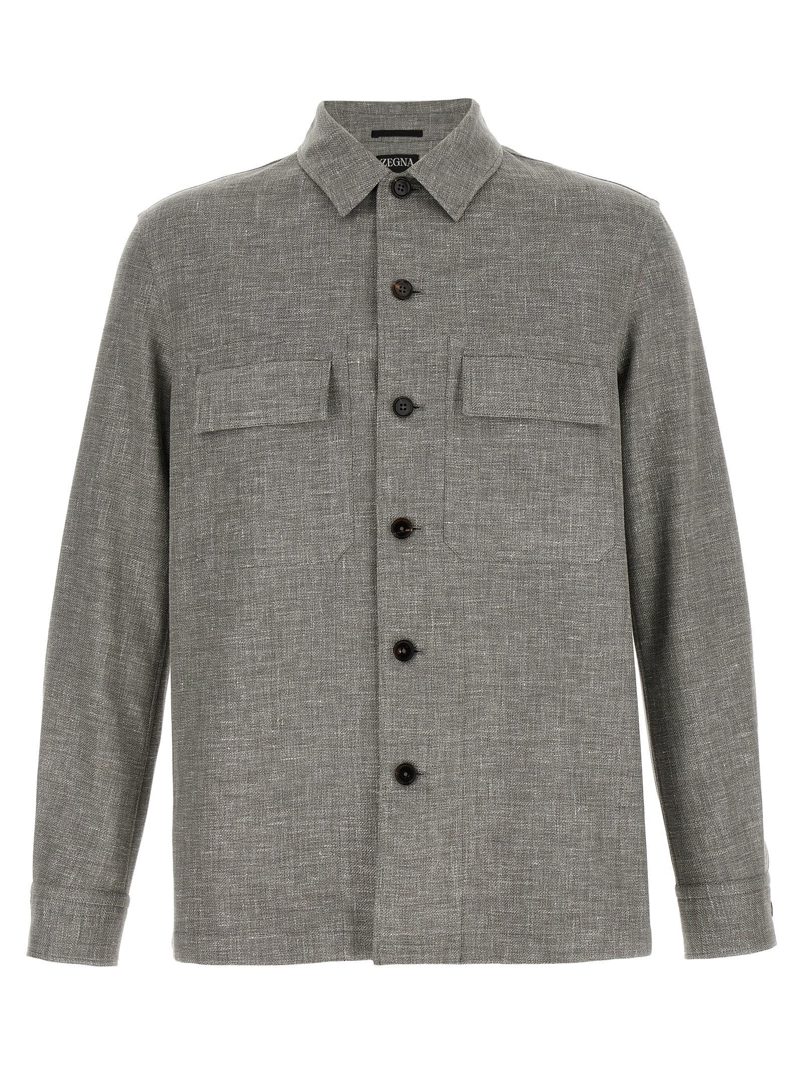 ZEGNA Beige Linen Blouse ZEGNA