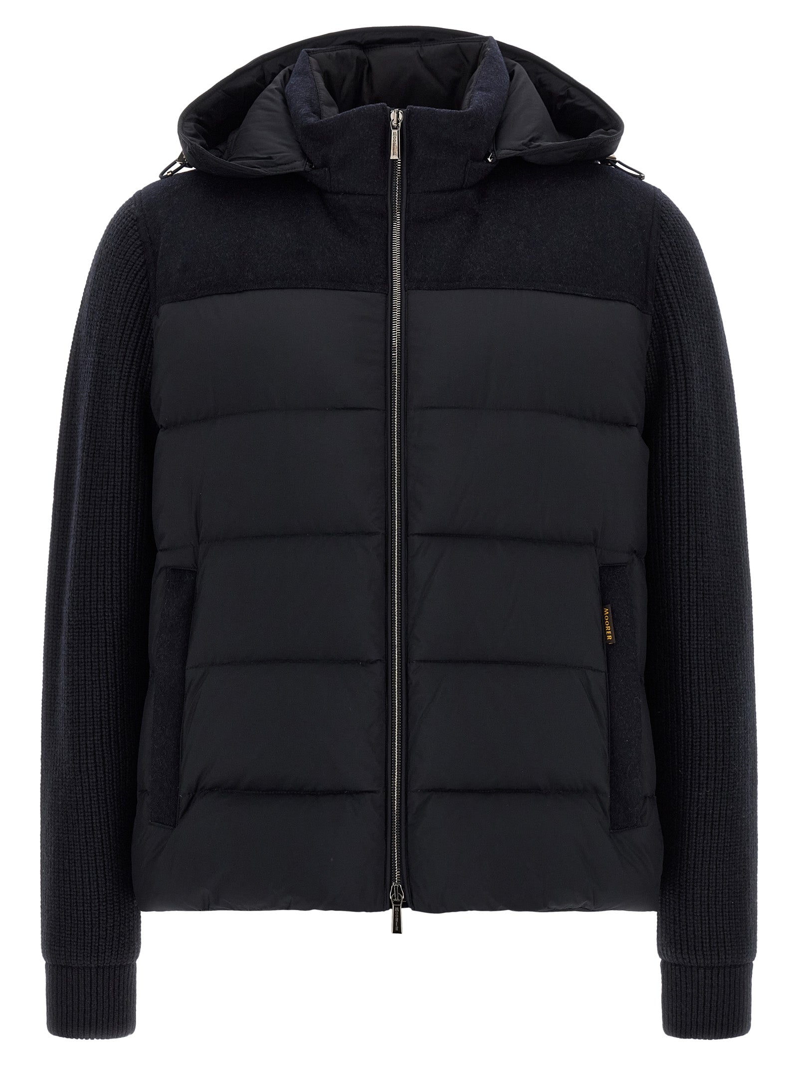 MooRER Blue Wool Full-Length Jacket MooRER