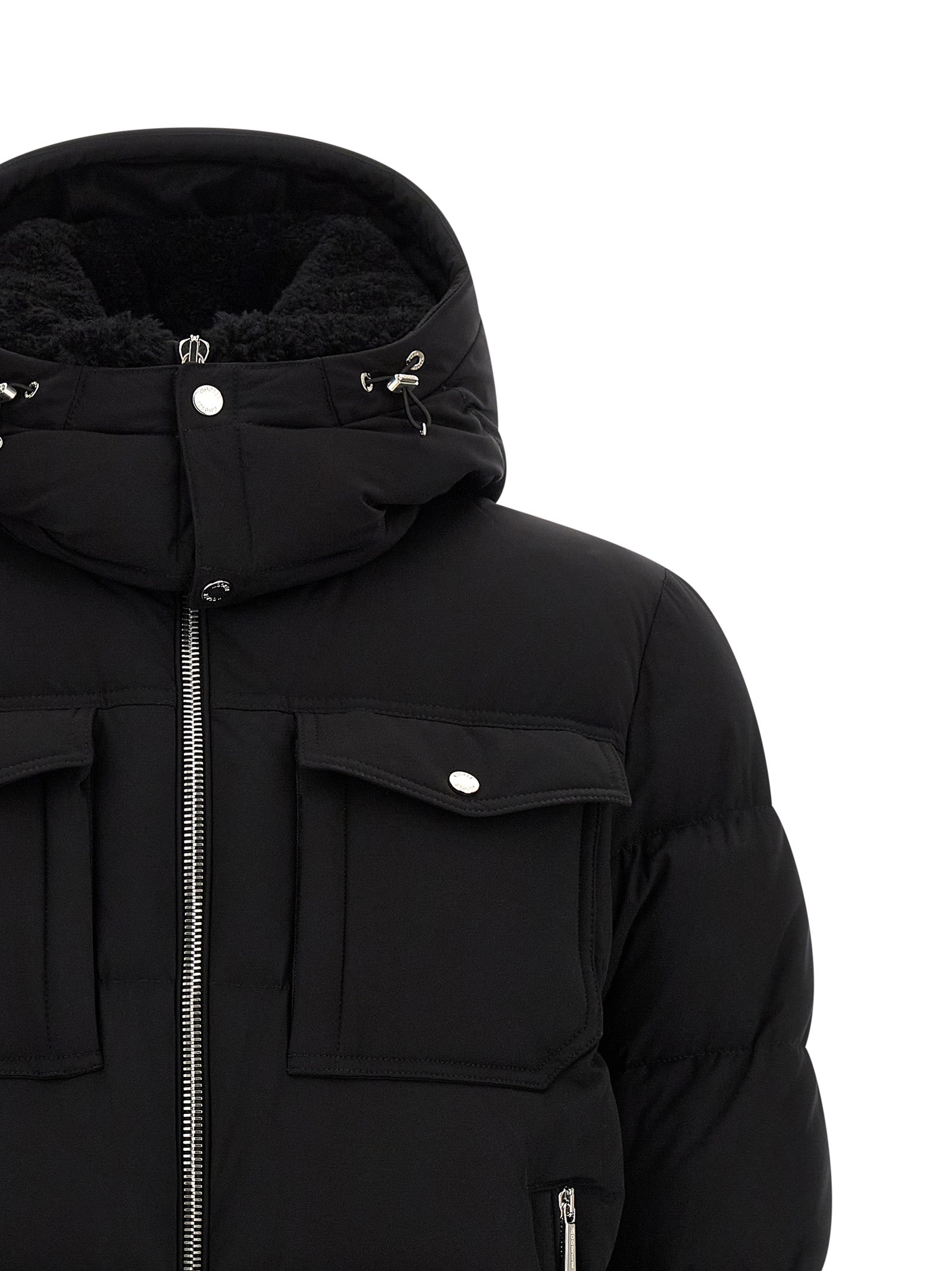 MooRER Black Wool Bomber MooRER
