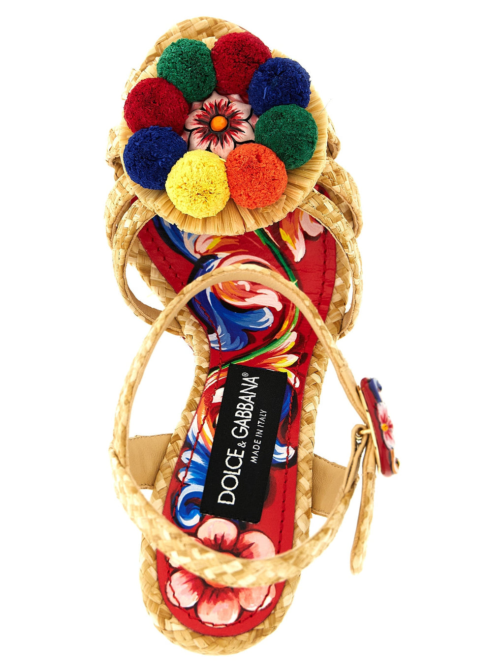 Dolce & Gabbana Multicolor Viscose Stiletto Heel Sandals