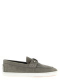 Christian Louboutin Gray Calfskin Slip-On Loafers Christian Louboutin