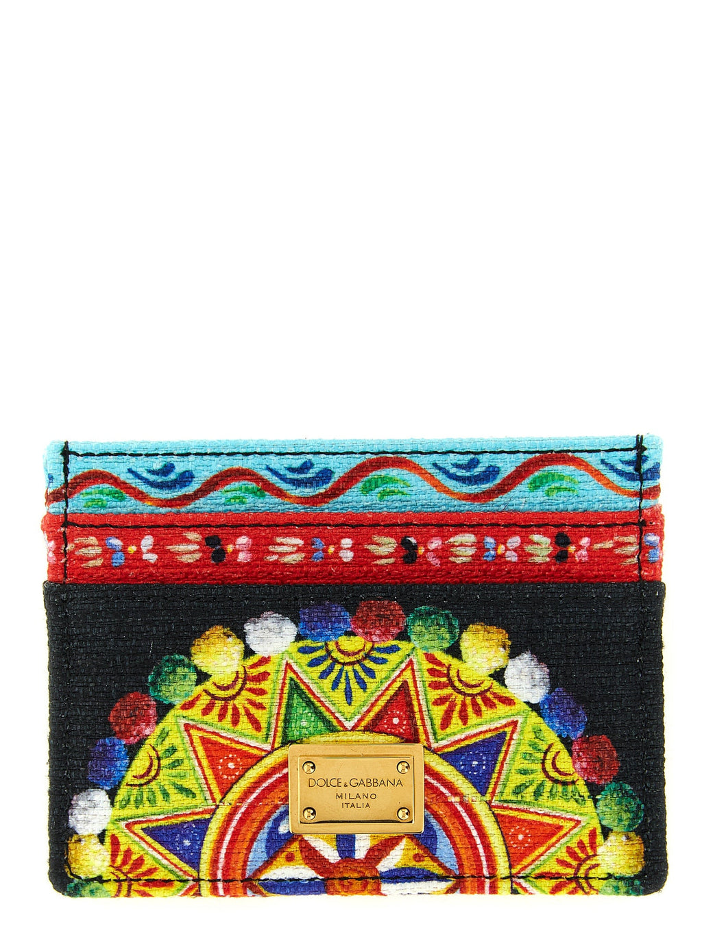 Dolce & Gabbana Multicolor Cotton Cardholder Dolce & Gabbana