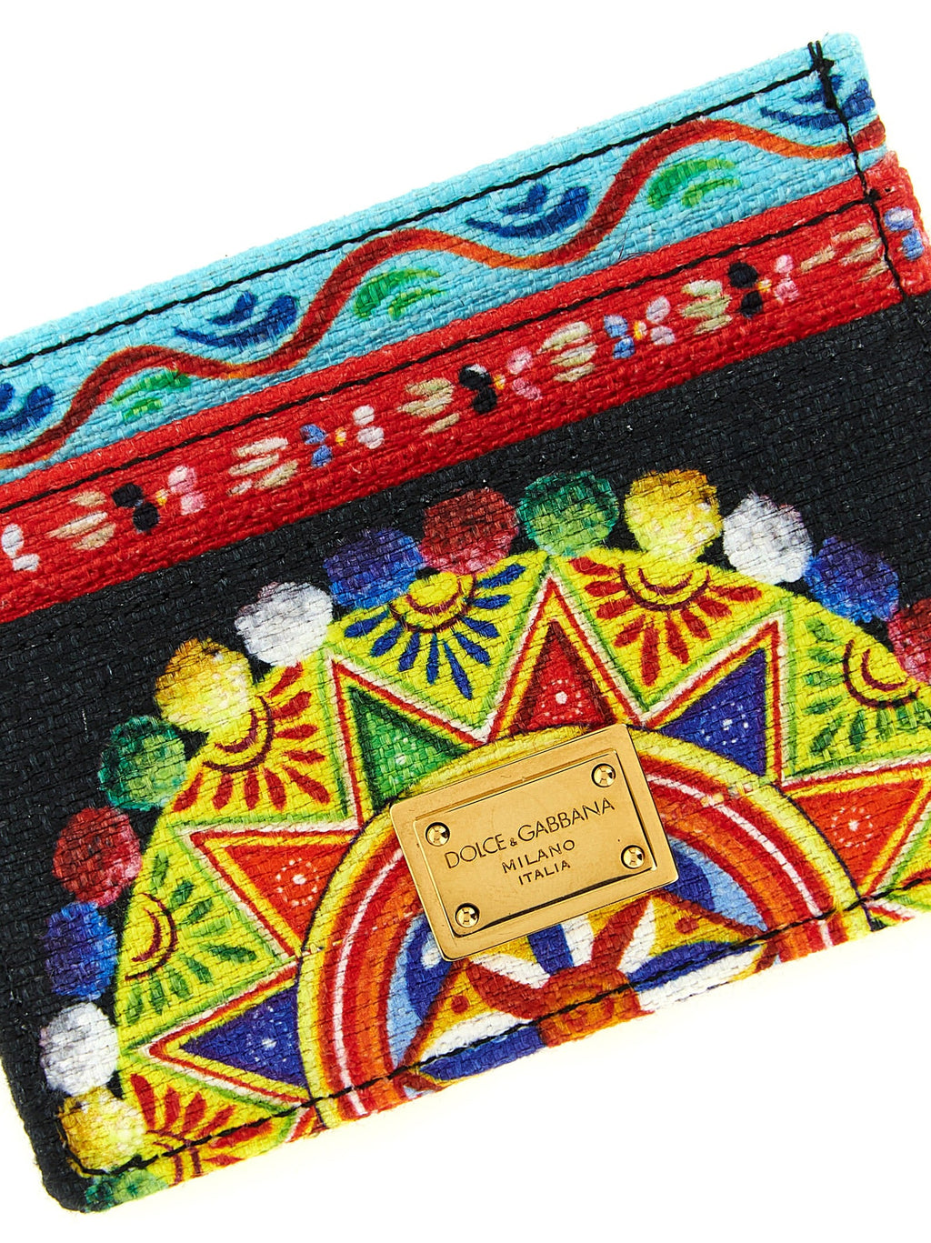Dolce & Gabbana Multicolor Cotton Cardholder Dolce & Gabbana