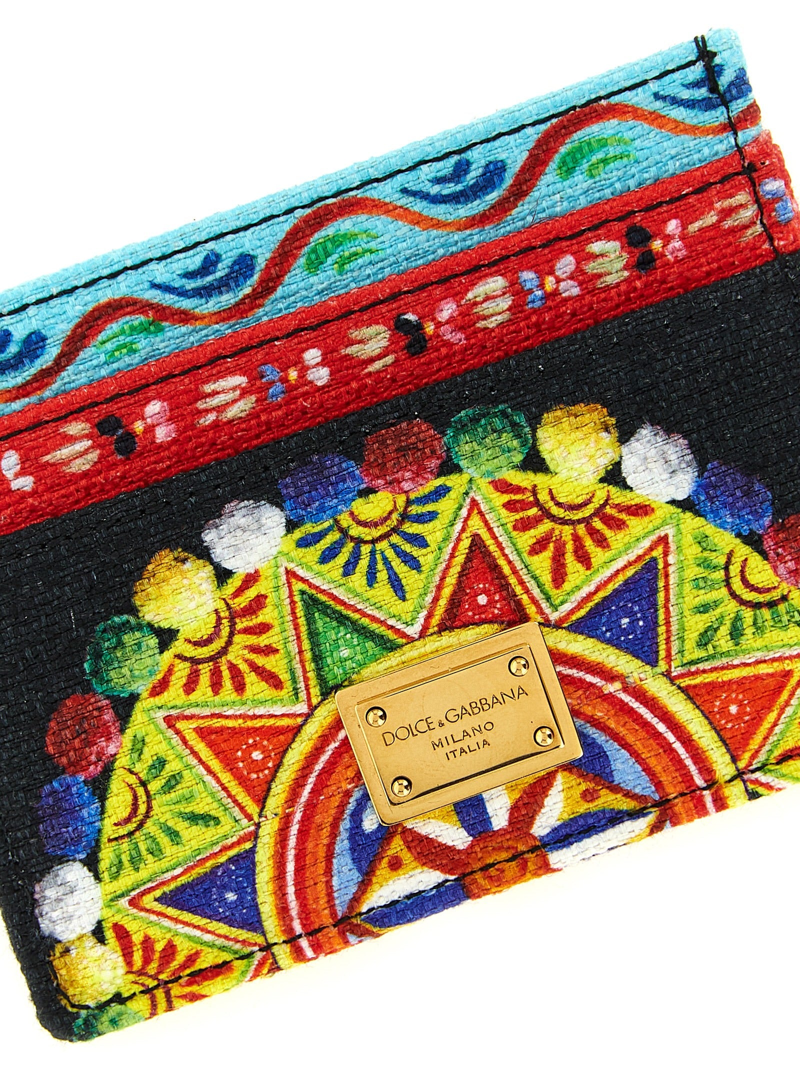 Dolce & Gabbana Multicolor Cotton Cardholder Dolce & Gabbana