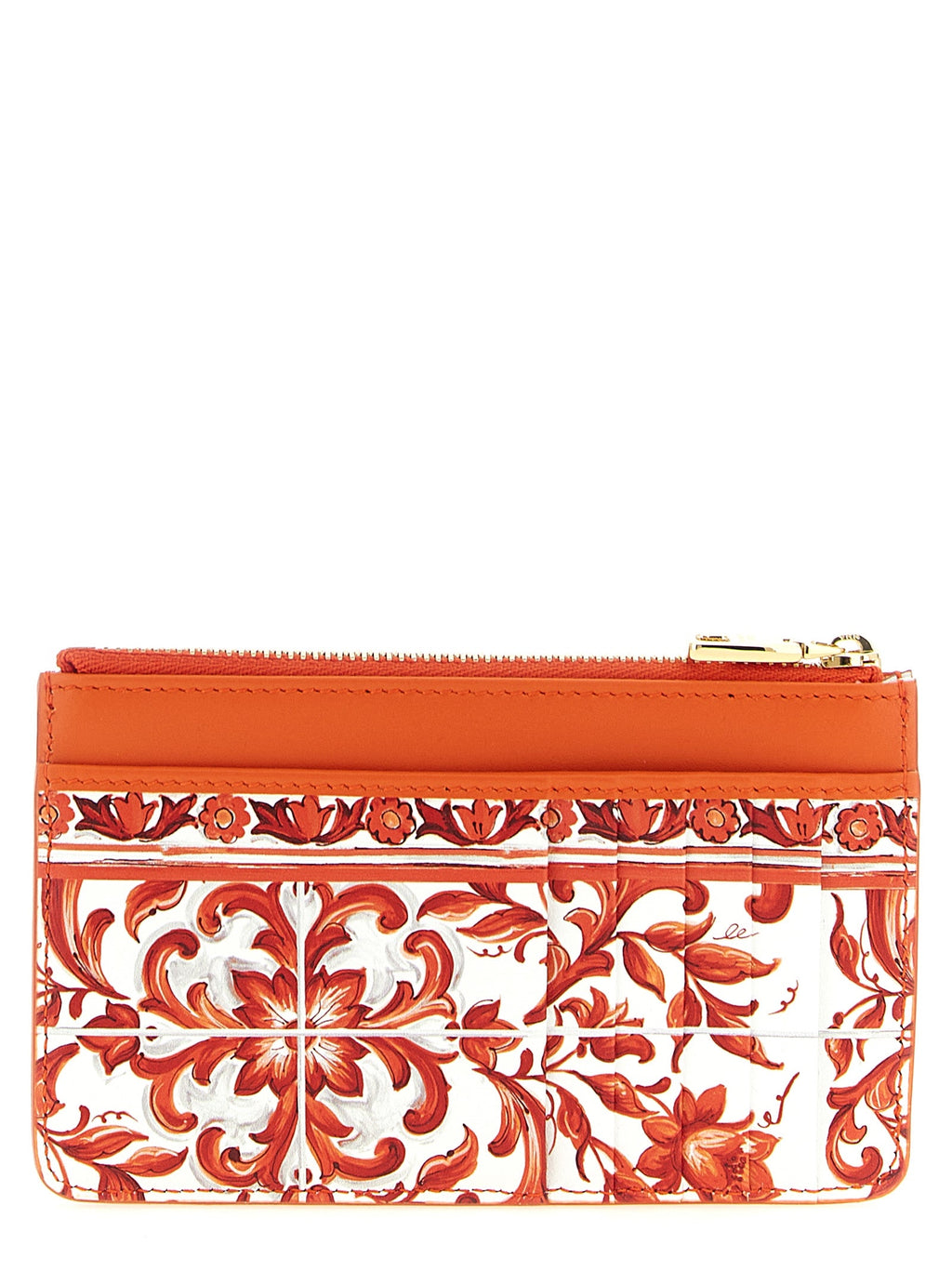 Dolce & Gabbana Orange Calfskin Cardholder