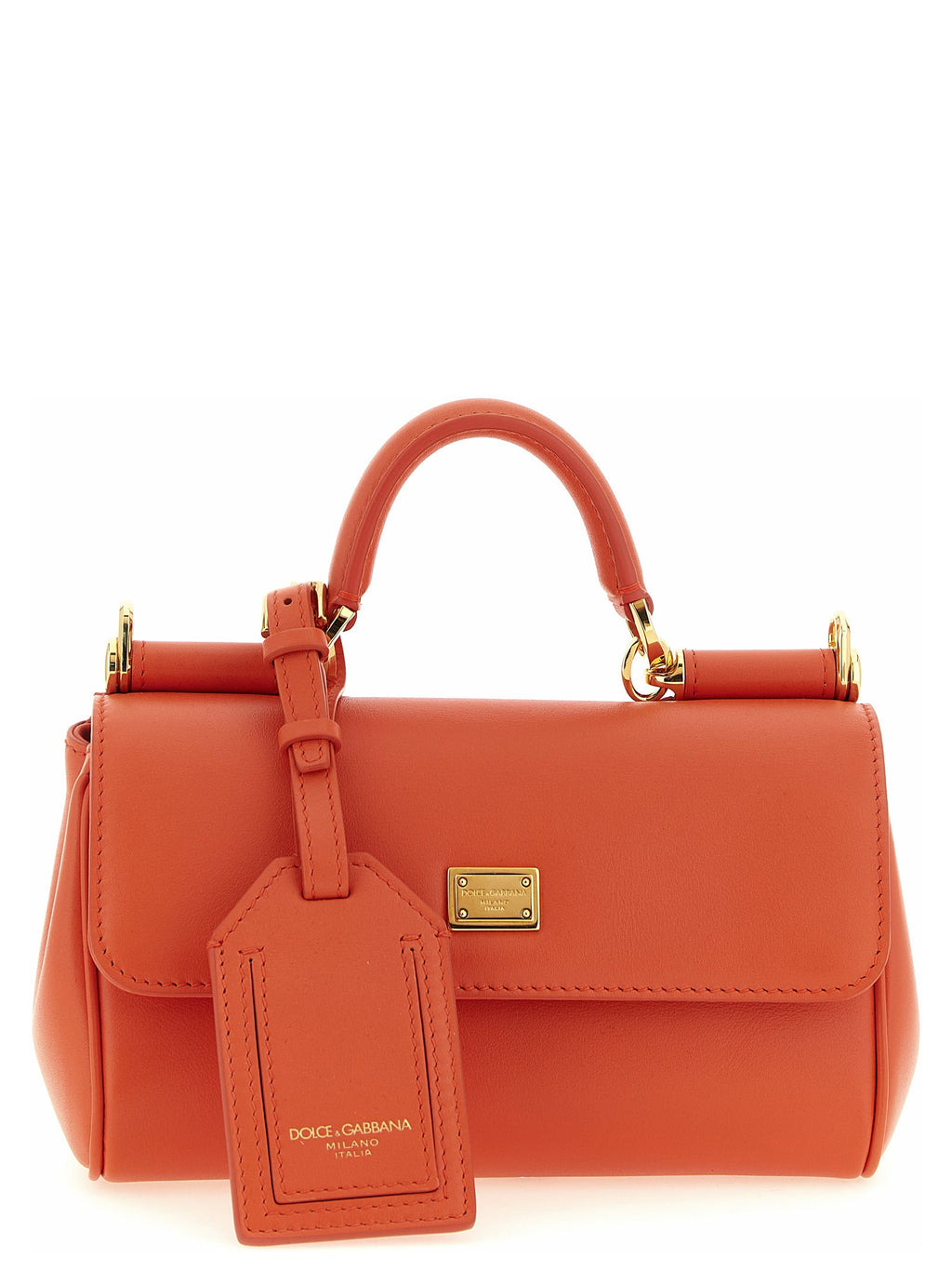 Dolce & Gabbana Orange Calfskin Handbag Dolce & Gabbana