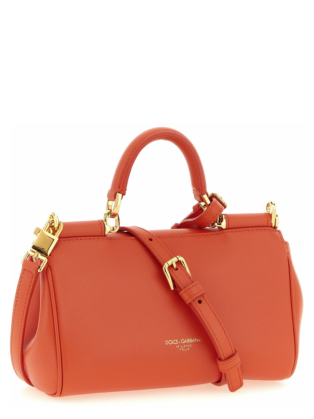 Dolce & Gabbana Orange Calfskin Handbag Dolce & Gabbana