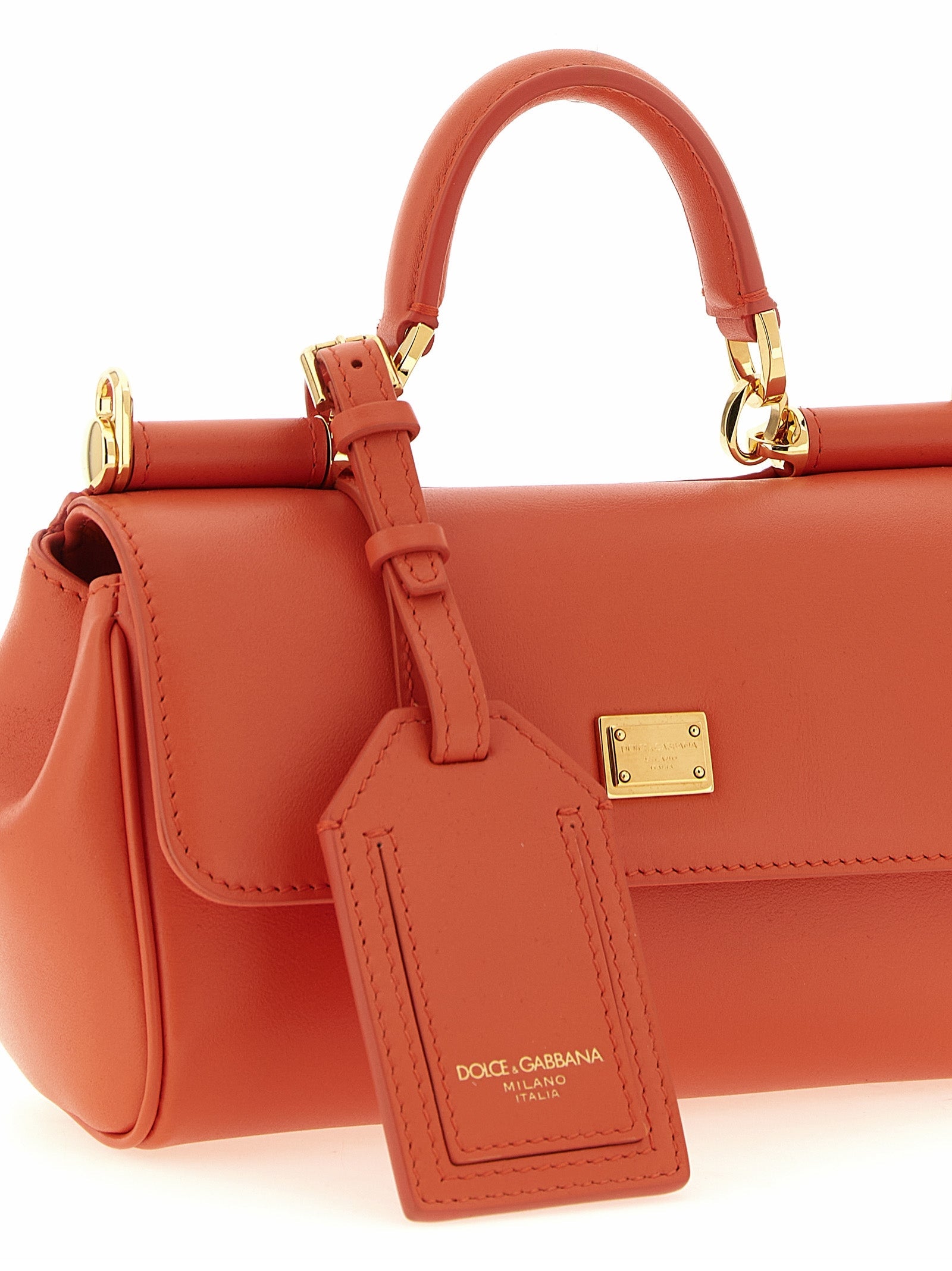 Dolce & Gabbana Orange Calfskin Handbag Dolce & Gabbana