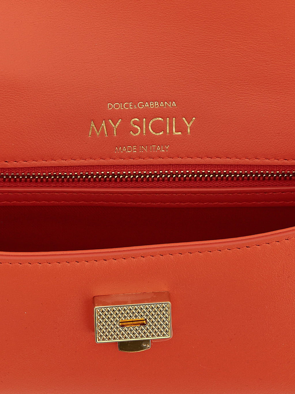 Dolce & Gabbana Orange Calfskin Handbag Dolce & Gabbana