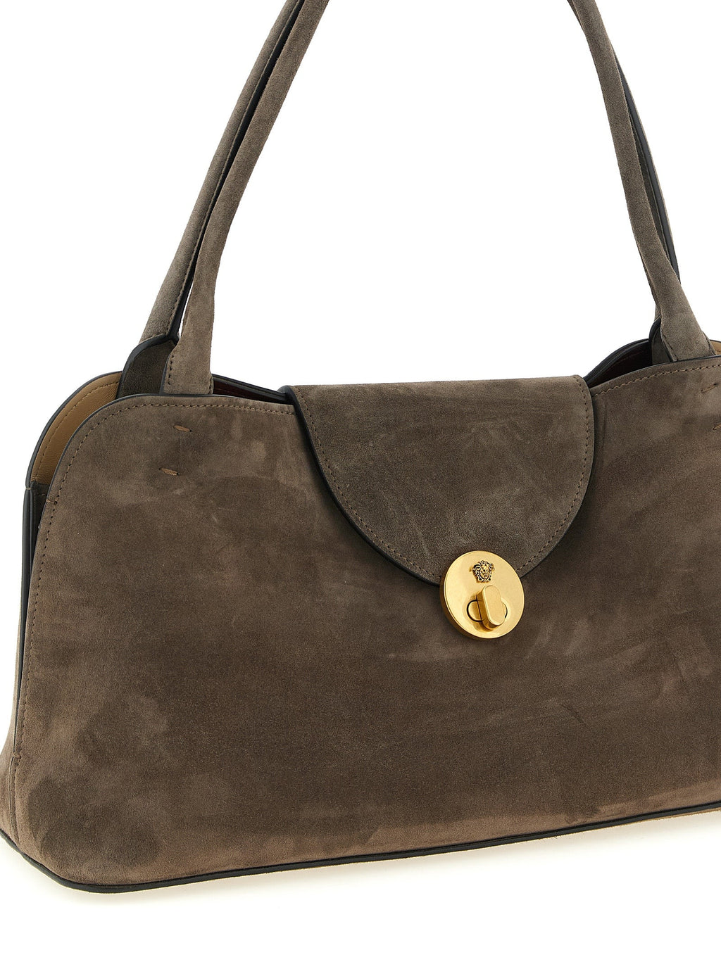 Versace Brown Calfskin Shoulder Bag Versace
