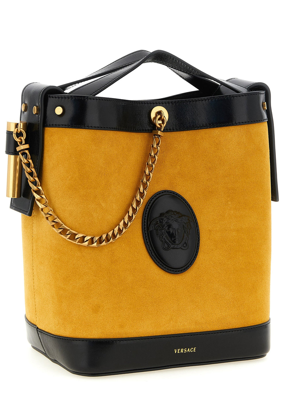 Versace Bicolor Calfskin Shoulder Bag Versace