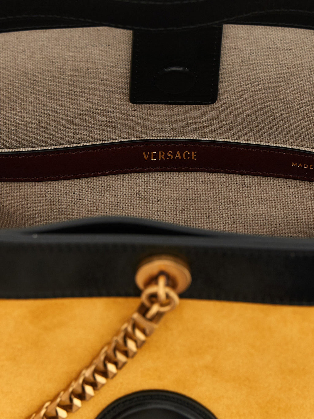 Versace Bicolor Calfskin Shoulder Bag Versace