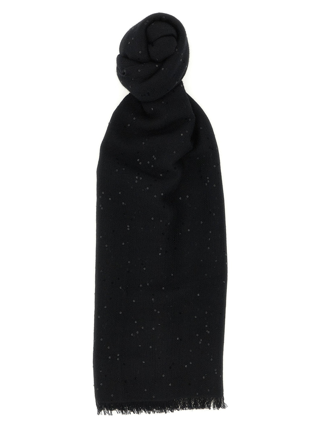 Brunello Cucinelli Black Cashmere Scarf Brunello Cucinelli
