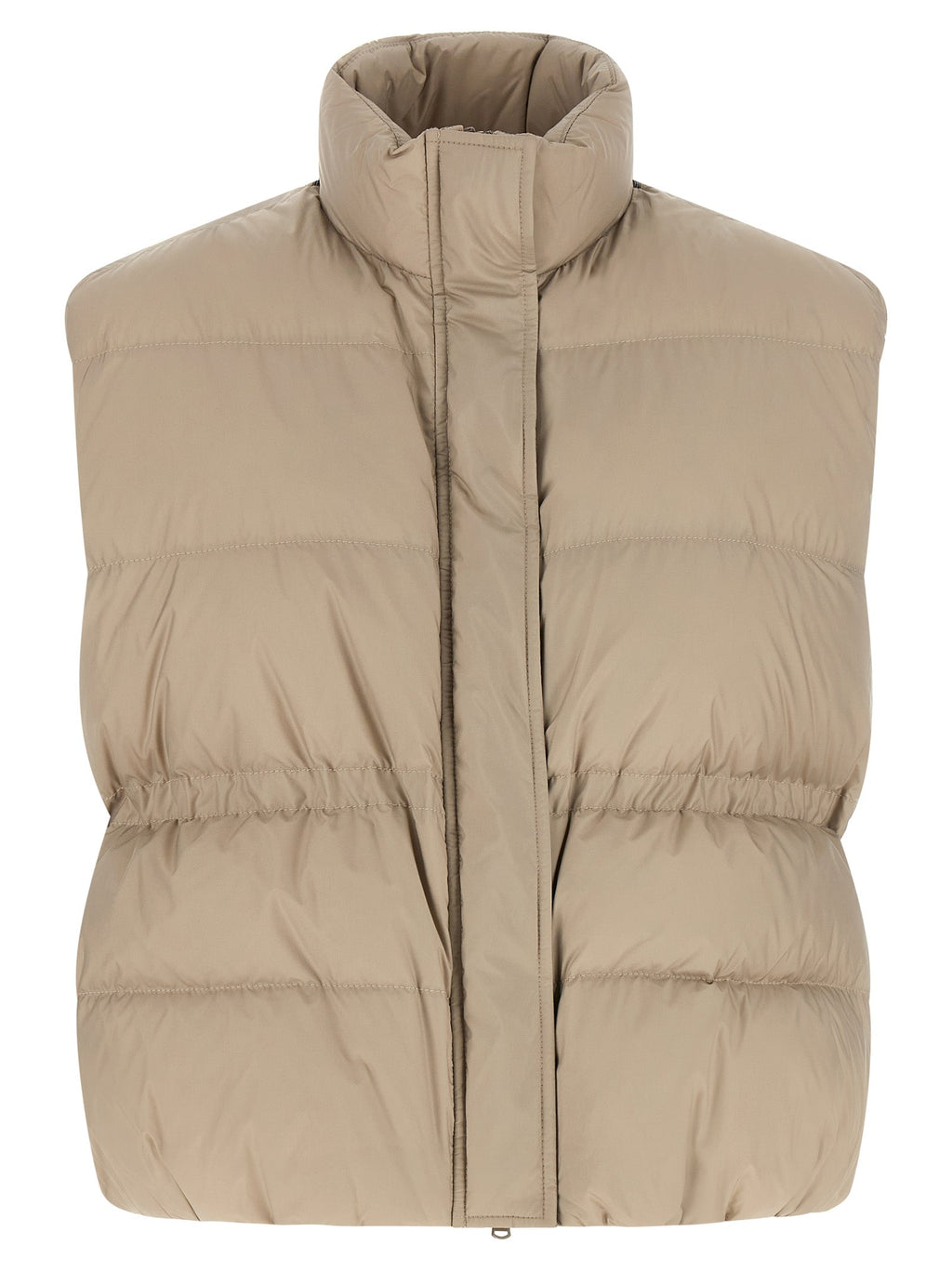 Brunello Cucinelli Gray Polyester Sleeveless Jacket Brunello Cucinelli