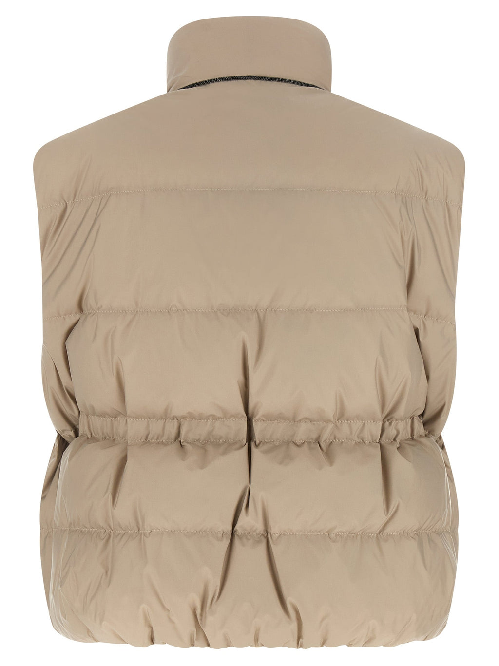 Brunello Cucinelli Gray Polyester Sleeveless Jacket Brunello Cucinelli