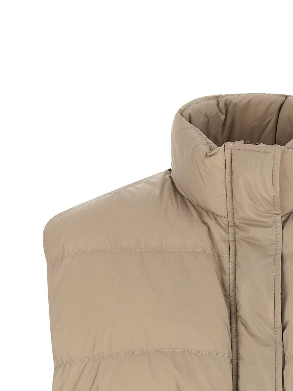 Brunello Cucinelli Gray Polyester Sleeveless Jacket Brunello Cucinelli