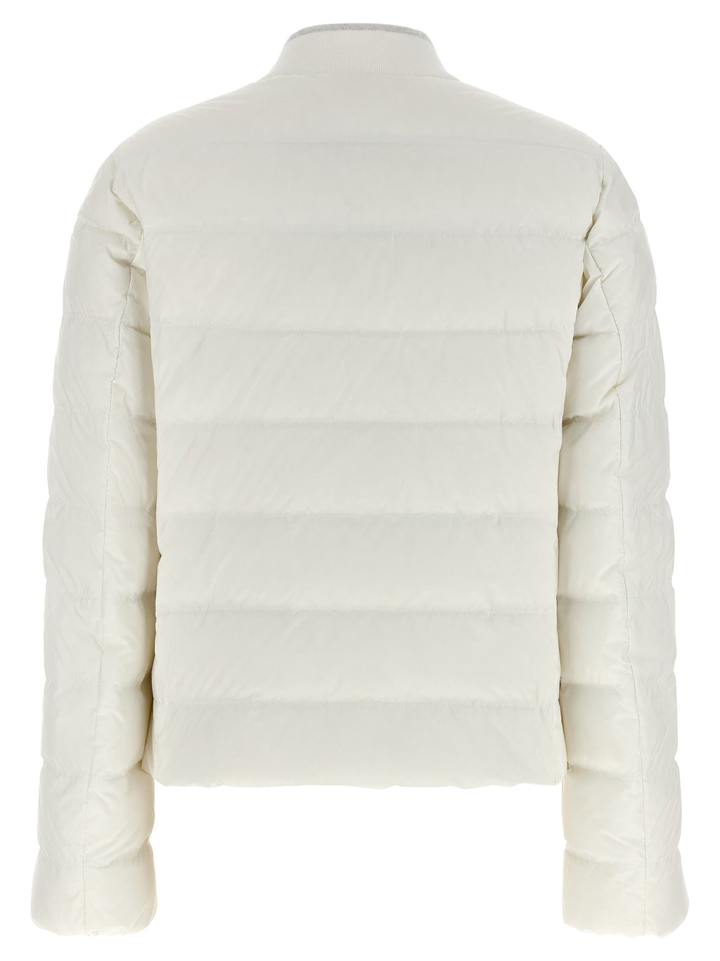 Brunello Cucinelli White Polyester Full-Length Jacket Brunello Cucinelli