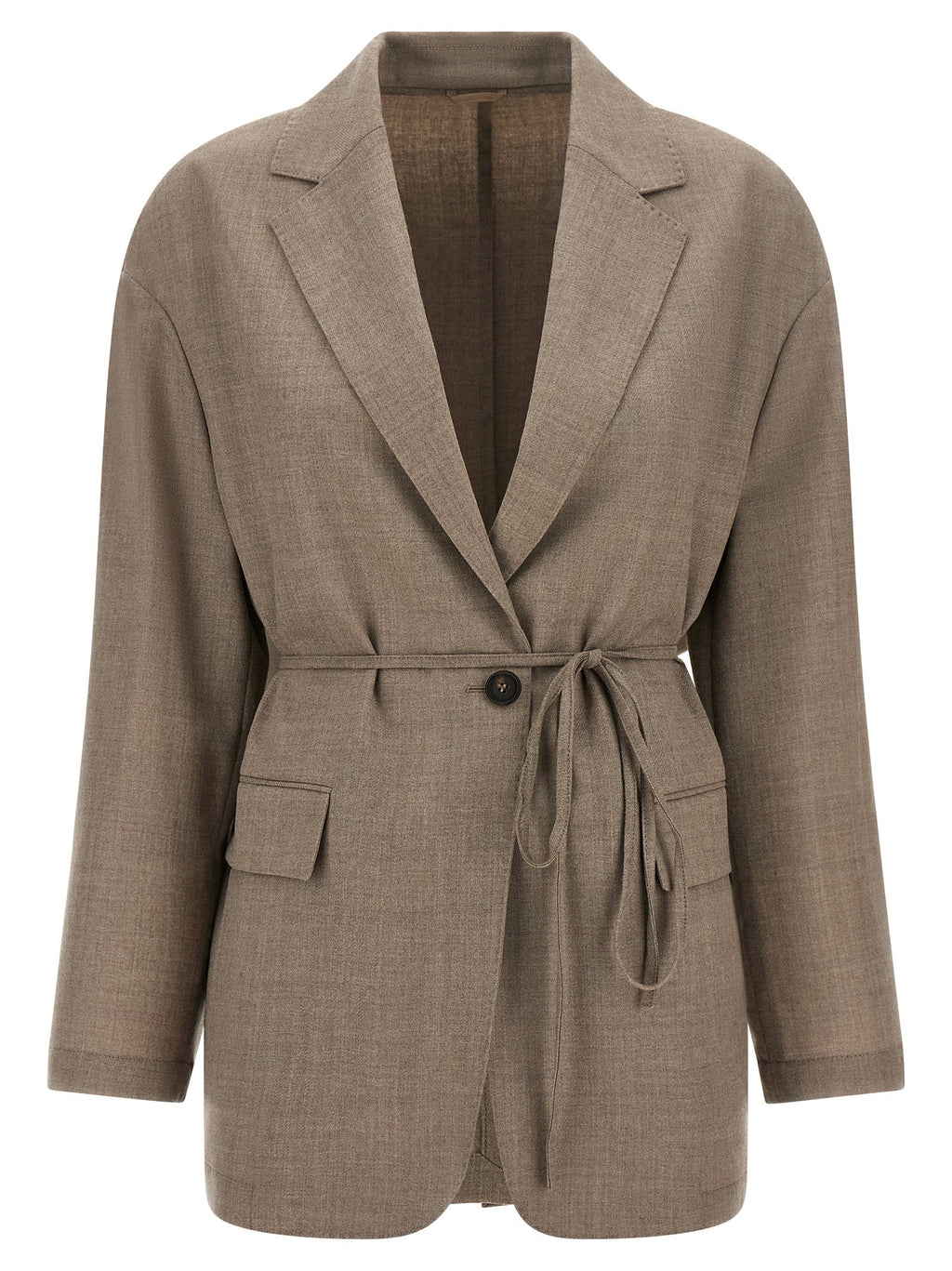 Brunello Cucinelli Beige Virgin Wool Blazer Brunello Cucinelli