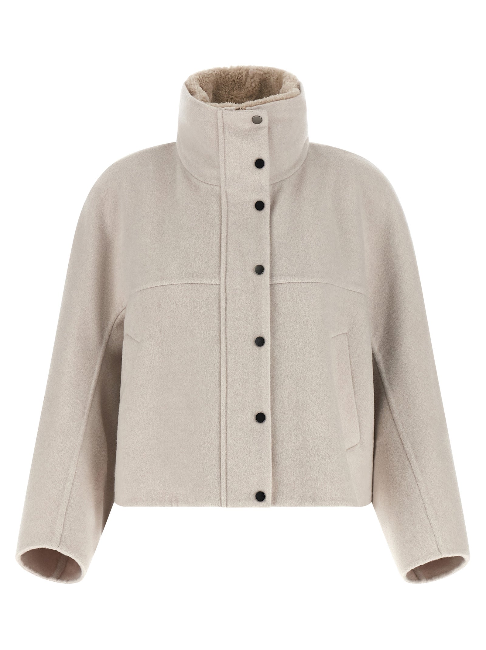 Brunello Cucinelli Gray Virgin Wool Coat Brunello Cucinelli