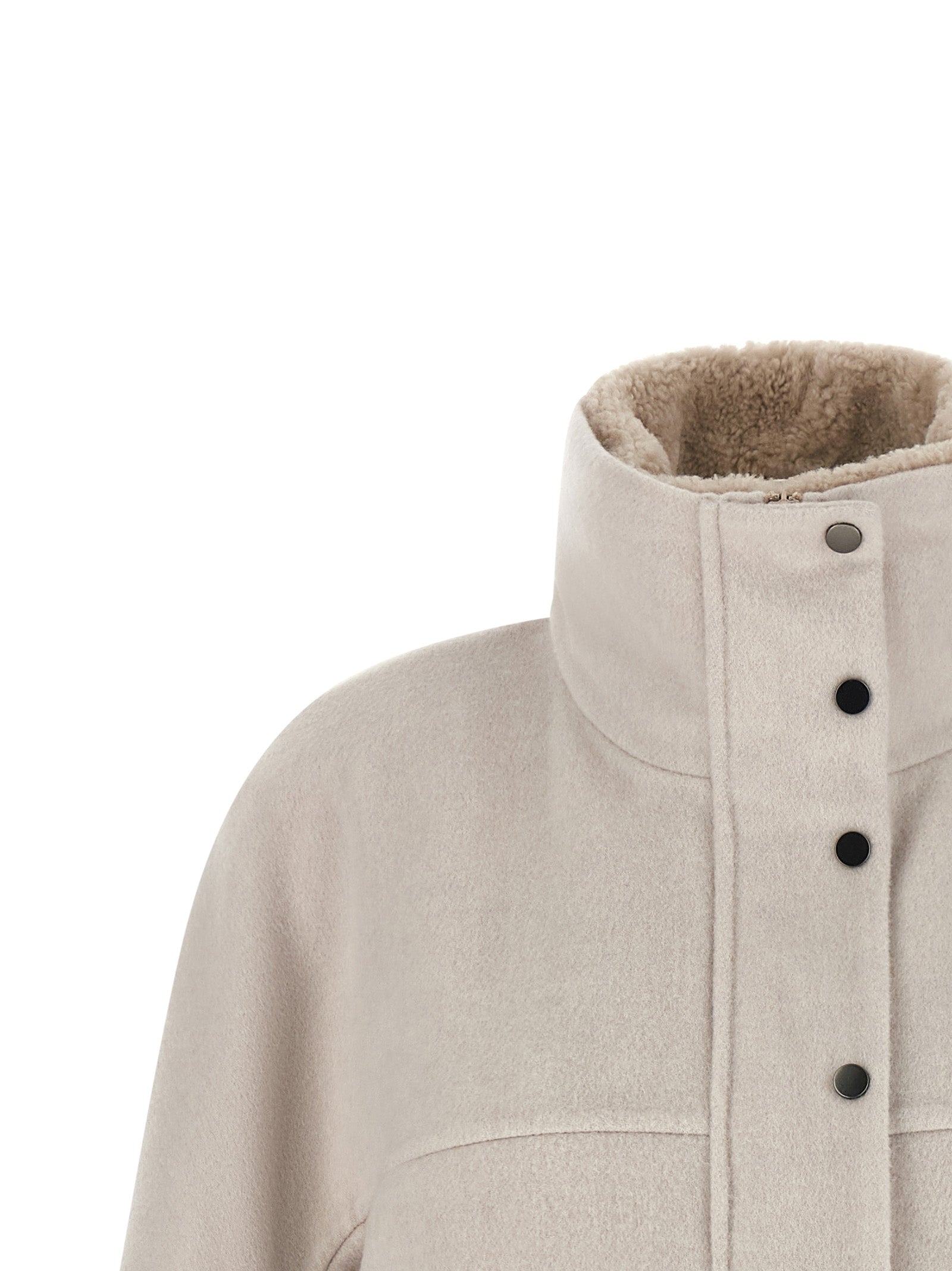 Brunello Cucinelli Gray Virgin Wool Coat Brunello Cucinelli
