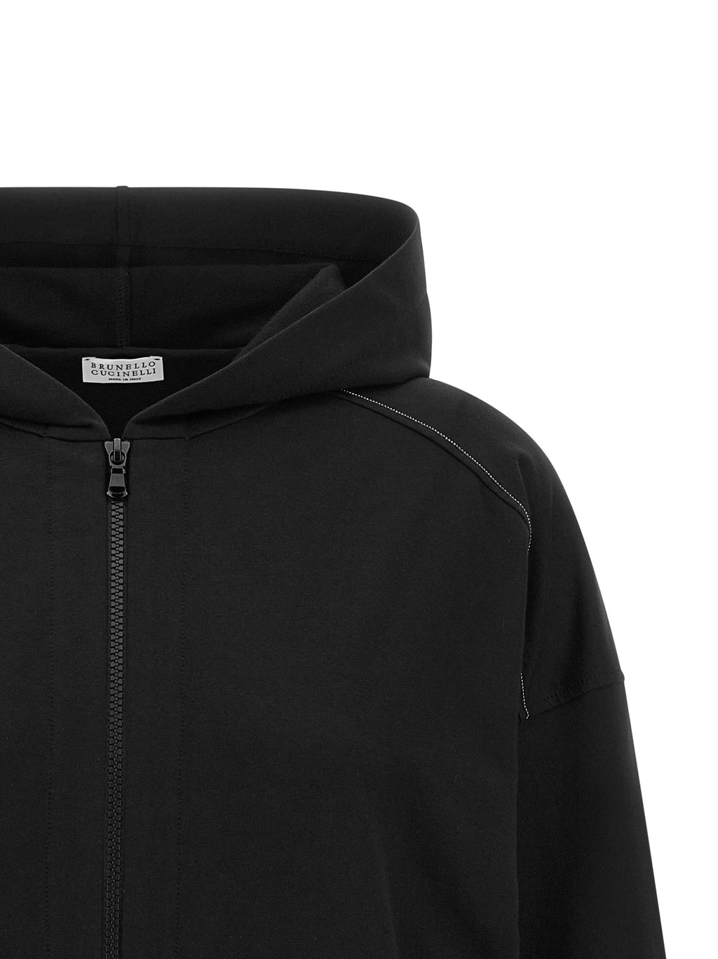 Brunello Cucinelli Black Cotton Sweatshirt Brunello Cucinelli