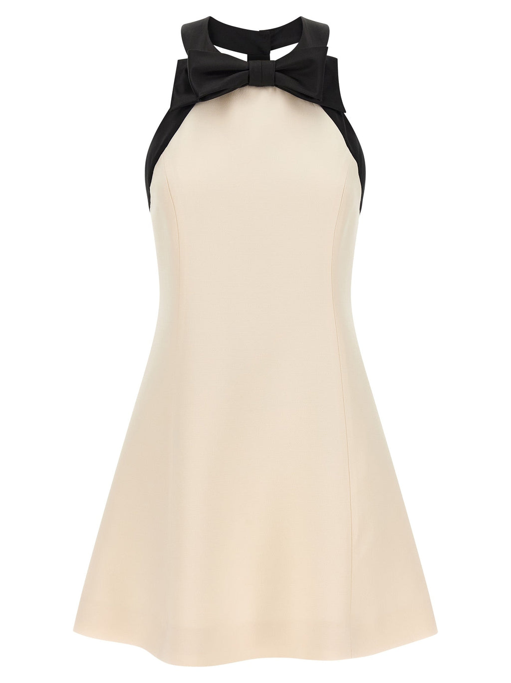 Valentino Garavani Bicolor Virgin Wool Short Dress Valentino Garavani