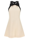 Valentino Garavani Bicolor Virgin Wool Short Dress Valentino Garavani