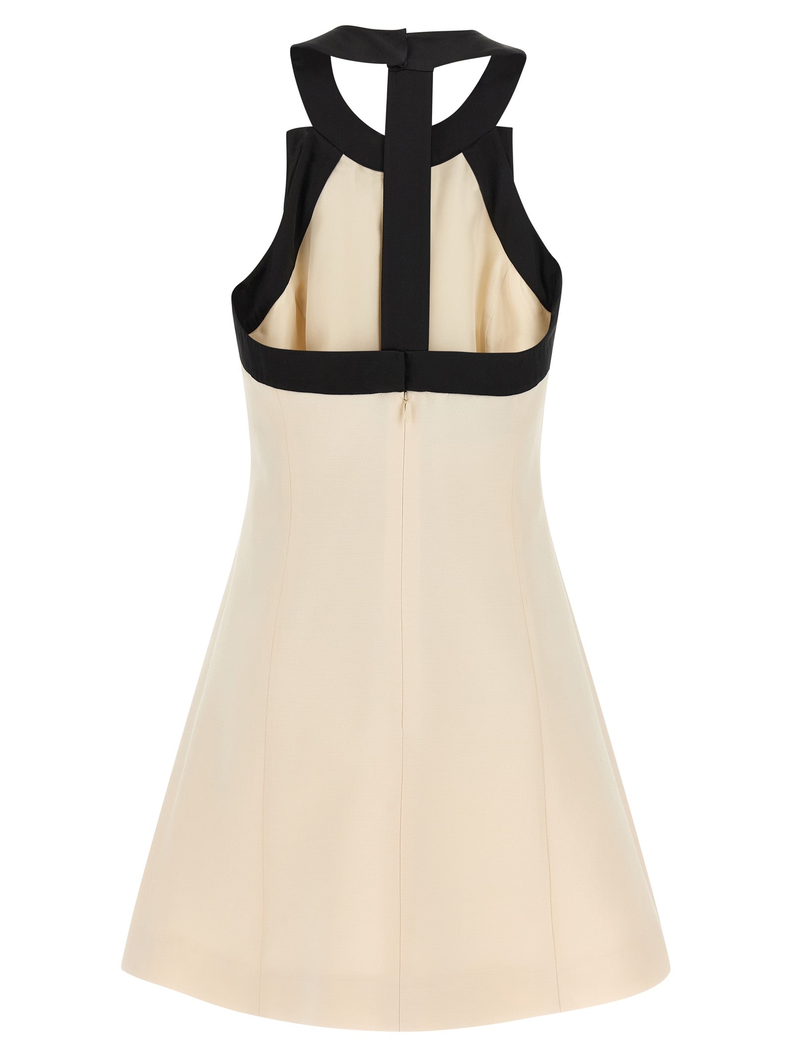 Valentino Garavani Bicolor Virgin Wool Short Dress Valentino Garavani