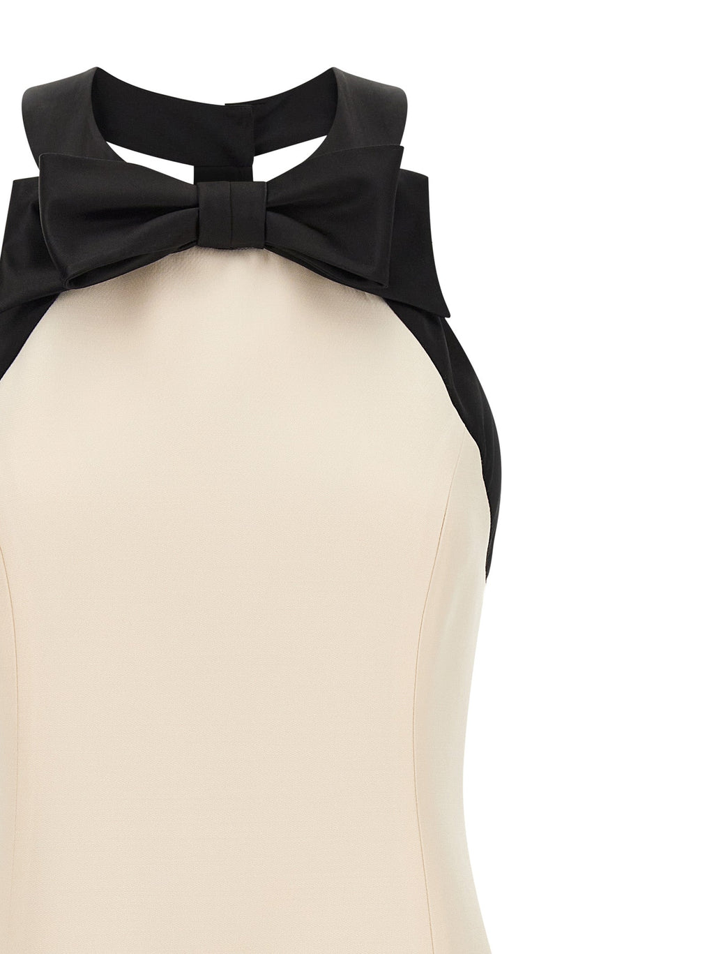 Valentino Garavani Bicolor Virgin Wool Short Dress Valentino Garavani