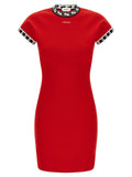 Versace Multicolor Cotton Short Dress Versace