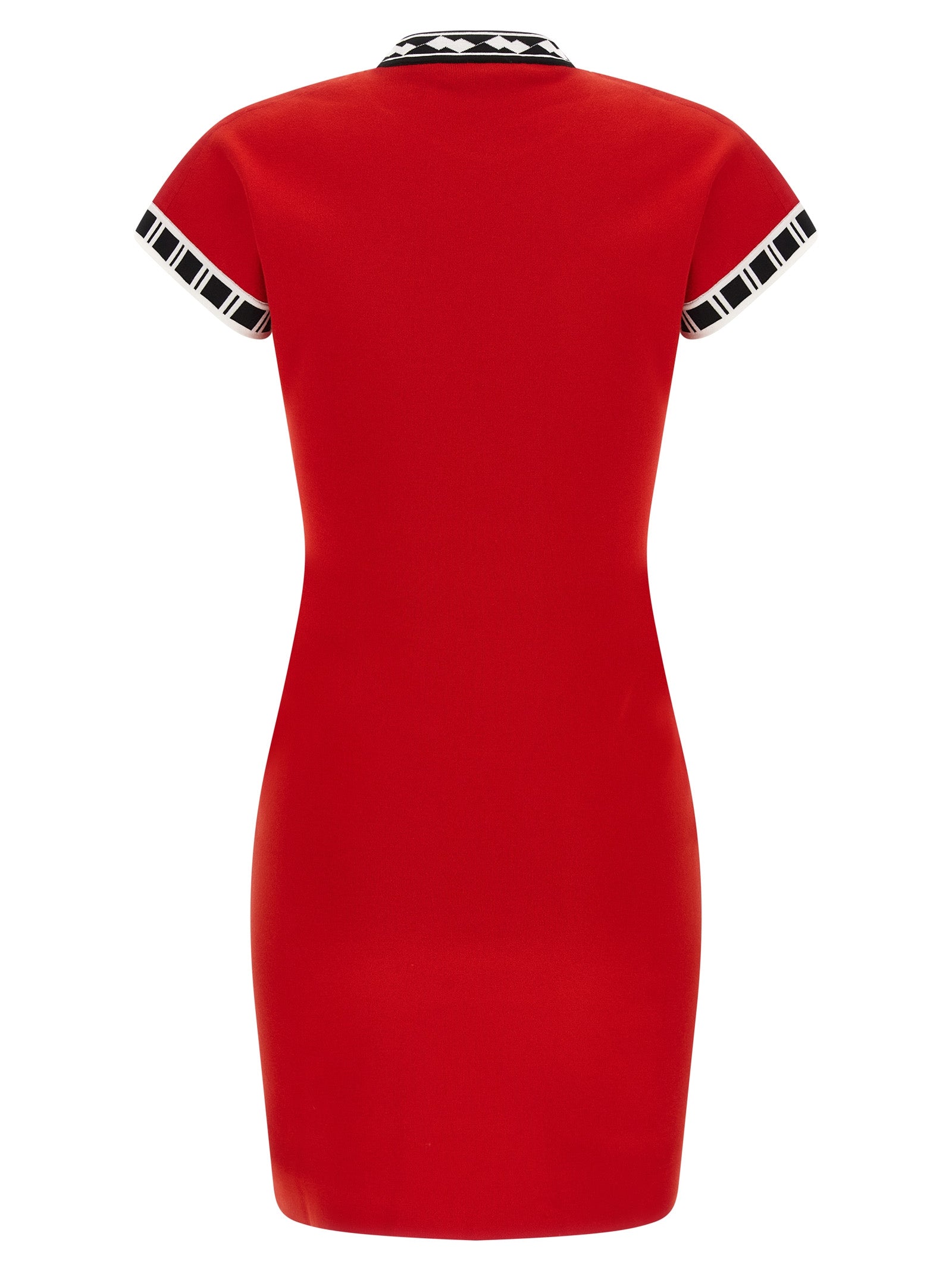 Versace Multicolor Cotton Short Dress Versace