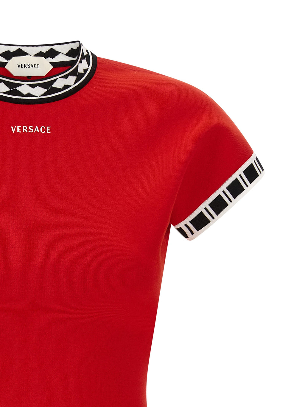 Versace Multicolor Cotton Short Dress Versace